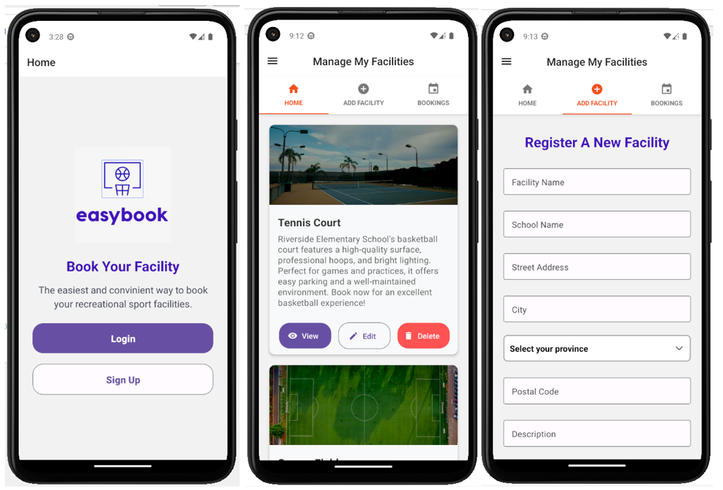Recreational Facilities booking App